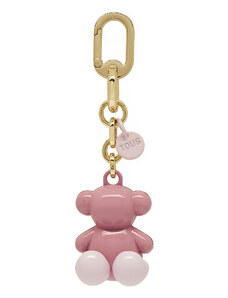 Portachiavi Fiocco Rosa Con Strass – Elegante Ciondolo Per Borsa