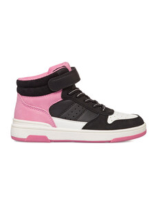 Sneakers alte nere da bambina con cuoricini dorati Le scarpe di