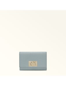 Furla 1927 Portafoglio Compatto M Nuvola Blu Pelle Stampata Donna