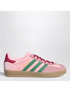 adidas Originals Sneaker Gazelle Indoor Court Green/Glow Pink/Gum in velluto