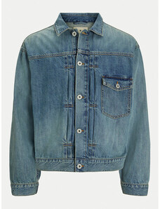 Evoga Giubbotto Smanicato In Denim Uomo: Gilet Jeans Slim Fit, Chiusura A Bottoni, Made In Italy - 2