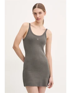 adidas Originals vestito RIB MINI DRESS colore grigio JC7550