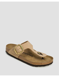 Infradito Beige Da Donna Birkenstock Gizeh Big Buckle Lenb Regular