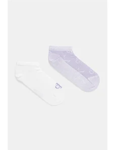 Calvin Klein Jeans calzini pacco da 2 donna colore violetto 701232667
