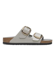 Birkenstock infradito in pelle Arizona Big Buckle donna colore grigio 1029391