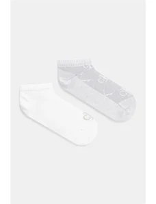 Calvin Klein Jeans calzini pacco da 2 donna colore bianco 701232667