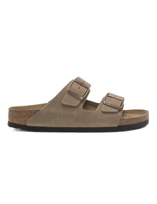 Birkenstock sandali da uomo arizona in vera pelle oliata tabacco