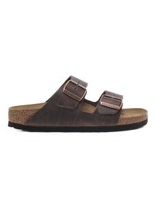 Birkenstock sandali da donna arizona in vera pelle oliata habana