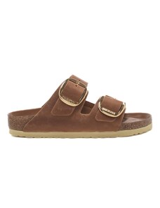 Birkenstock sandali da donna arizona big buckle pelle oliata cognac