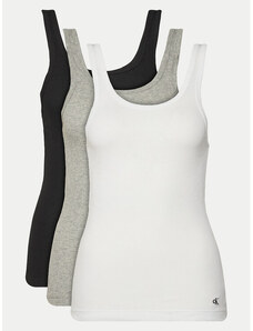 3 Canottiere LIABEL Donna Spalla Larga - Seamless In Microfibra, Bianco E Nero, Made In Italy - Foto 4