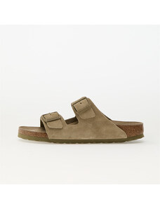 Birkenstock Arizona Soft Footbed Suede Leather Faded Khaki