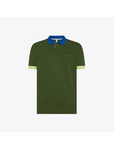 Sun68 Sun 68 polo a manica corta e riporti uomo verde prato e