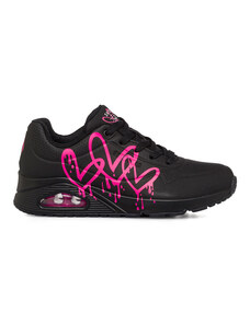 Sneakers nere da Donna con stampa cuori e soletta memory foam Skechers Uno
