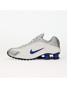 Nike Shox R4 White/ Metallic Silver-Racer Blue