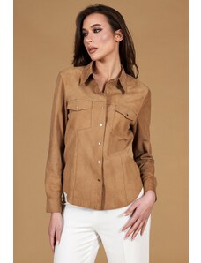 Onsoyours Camicia Donna Stampata Manica Lunga | Scollo V, Bottoni, Morbida | Elegante E Casual Per Ufficio E Tempo Libero