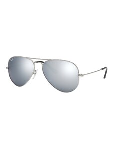 Ray - Ban Unisex RB3025 AVIATOR 019/W3 Occhiali da sole Metallo Argento Grigio Pilot Polarizzata
