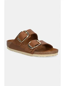 Birkenstock infradito in pelle Arizona Big Buckle donna colore marrone 1011073