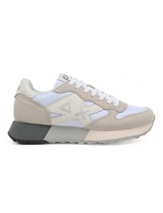 Sun68 sneakers da uomo jaki 2.0 bicolor con inserti in suede bianche