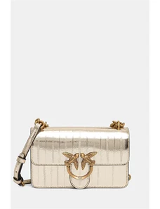Pinko borsa a mano in pelle colore oro 100074 A26X