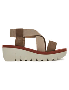 Fly London WOST074FLY – Sandalo Donna Con Tacco 5 Cm, Tomaia In Pelle E Elastico, Punta Aperta