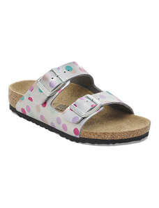 Birkenstock Arizona Kids BF Elec. Metal. Silver Dots Regular Fit Bambini - Sandali Birkenstock - Silver - 1029805-4.5