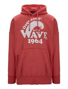 DSQUARED2 On the Wave S74GU0673 253 Hoodie-XS Rosso, Bianco Cotone, Elastan