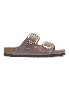 Birkenstock infradito in pelle Arizona Big Buckle donna colore violetto 1029267
