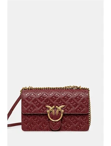 Pinko borsa a mano in pelle colore granata 100941 A1YB