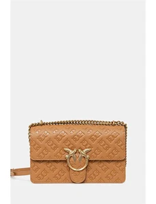 Pinko borsa a mano in pelle colore marrone 100941 A1YB