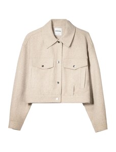 Bershka Giacca trucker beige-Marrone