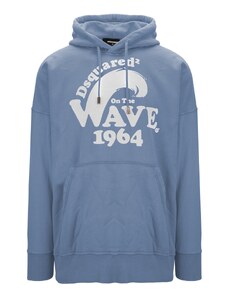 DSQUARED2 On the Wave S74GU0673 468 Hoodie-S Celeste, Bianco Cotone, Elastan