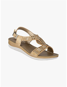 Sandali Donna in Ecopelle con Zeppa e Strass, Plantare Imbottito e Cinturno Regolabile, Bianco, 37 Sandali Donna in Ecopelle con Zeppa e Strass, Plantare Imbottito e Cinturno Regolabile, Bianco, 37