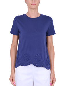 T-shirt Donna Koton A Maniche Corte Con Ricamo – Girocollo, Colore Menta, Taglia S, In Misto Poliestere
