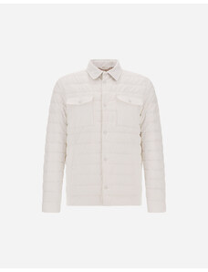 Bershka Camicia giacca in finta lana nera/bianca a quadri-Bianco