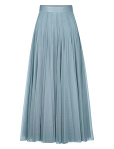Gonne In Tulle, Midi Elastiche, Vita Alta, Rete Piegata, Fluente, Linea Ad A, Festa, Gonne Tutu Lunghe, Abito Ritorno A Casa, Grigio., XL