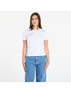 Maglietta Desigual T-Shirt With Embroidered Lettering White XS