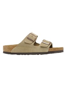 BIRKENSTOCK SANDALO UNISEX "ARIZONA " PELLE SCAMOSCIATA PIANTA STRETTA - TAUPE