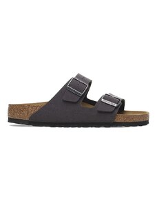 Birkenstock ciabatte slide Arizona Birkibuc colore marrone 1029134