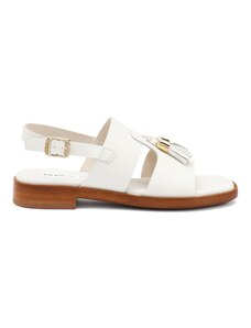 Sandali Con Zeppa Nerogiardini - Scamosciato Tabacco, Zeppa 90mm, Fibbia - Foto 2