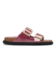Birkenstock infradito in pelle Arizona Droplet Buckle donna colore rosso 1030367