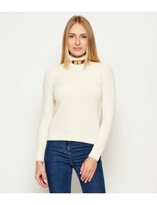 Maglia Elisabetta Franchi MK11B in viscosa e seta bordeaux