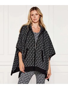 Poncho Maglione Donna Multicolore | Con Frange, Scollo A V - Taglia Unica
