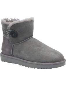 UGG Stivali di pelle da neve Mini Bailey Button II | con l'aggiunta di lana