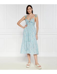 Abito Valentina Pepe Jeans London - Viscosa E Cotone, Colletto Mao, Maniche A Palloncino - Foto 4