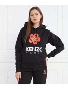 Felpa con cappuccio Kenzo in cotone con logo Tiger Kenzo Paris