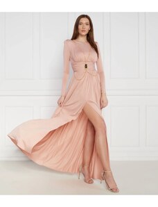 Elisabetta Franchi ABITO LUNGO IN TULLE CON GONNA A RUOTA NUDE