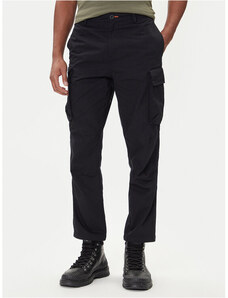 JustSun Pantaloni da Lavoro Uomo Cargo Chino Tuta in Cotone Casual Jogging Sportivi Slim Fit Con Elastico in Vita e Tasche - Nero S