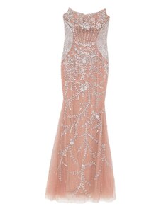 Robe Femme Zara Rose Pâle Sans Bretelles - Taille L - Occasion Très Bon état