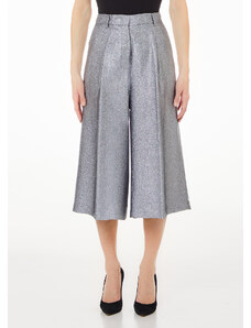 Jaded Rose Pantaloni argentati trasparente con frange e