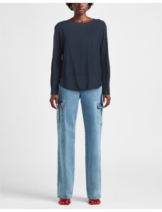 JADEA Maglia Donna Mezza Manica Collo Alto in Cashmere – Calda, Morbida e Perfetta Come Sottogiacca, Nero, M